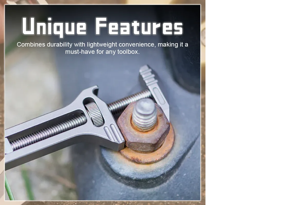 Titanium Pocket Wrench – Keychain Multitool & Bottle Opener