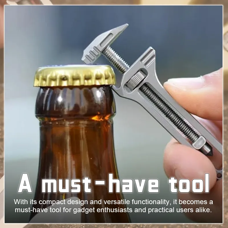 Titanium Pocket Wrench – Keychain Multitool & Bottle Opener