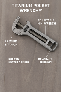 Titanium Pocket Wrench – Keychain Multitool & Bottle Opener
