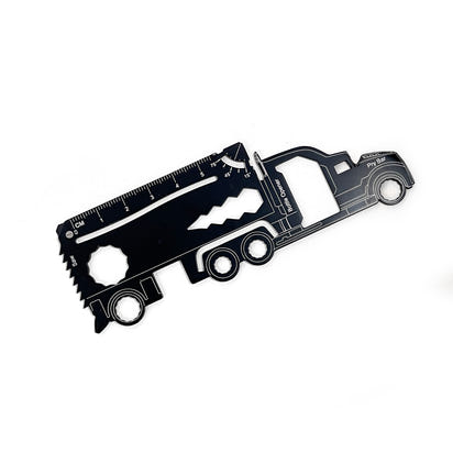 Truck-Shaped 21-in-1 Multi-Tool Card – Wallet-Size EDC Tool for Drivers, Mechanics & Everyday Carry